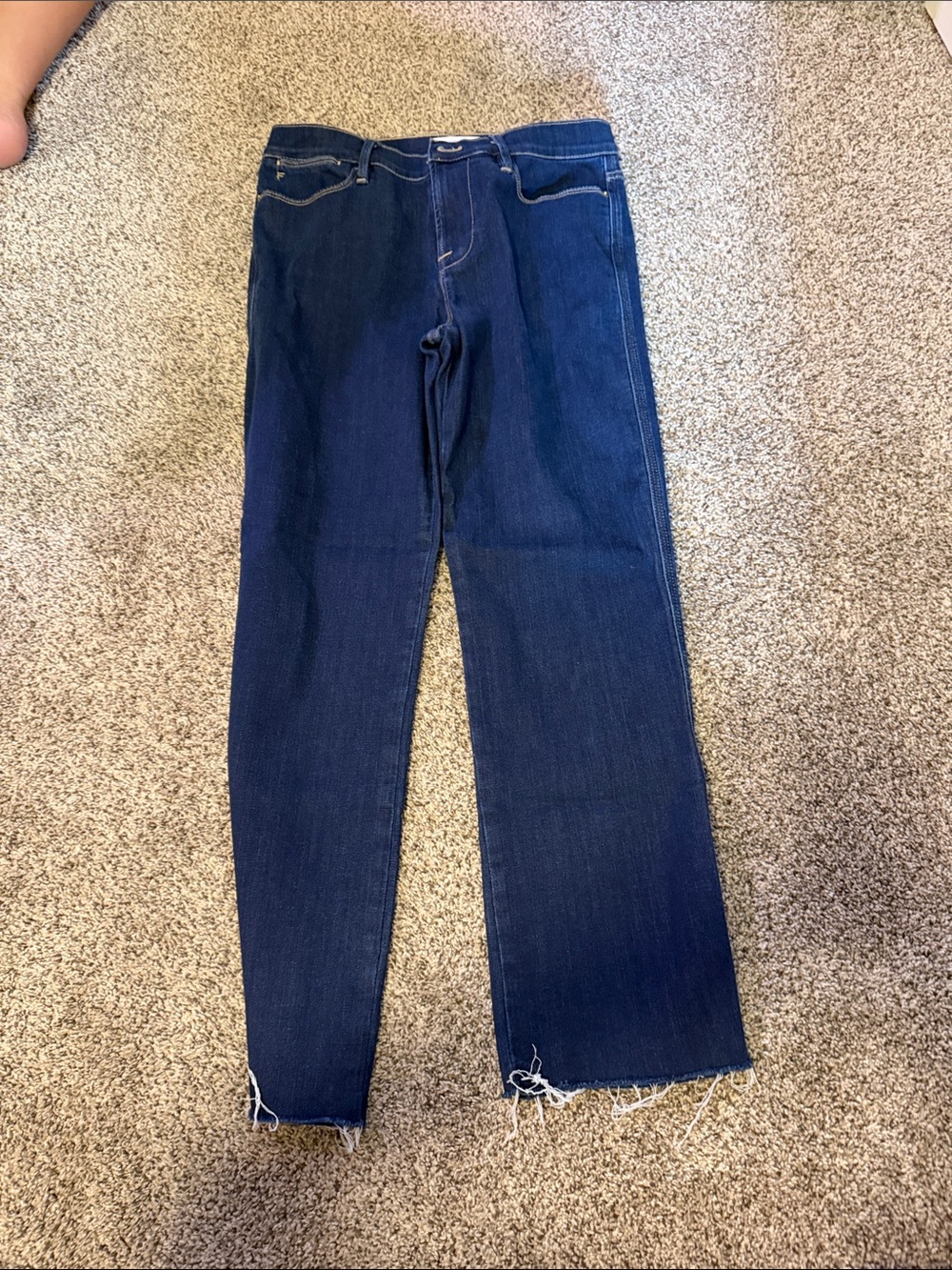 Frame Denim Dark Blue Straight Jeans